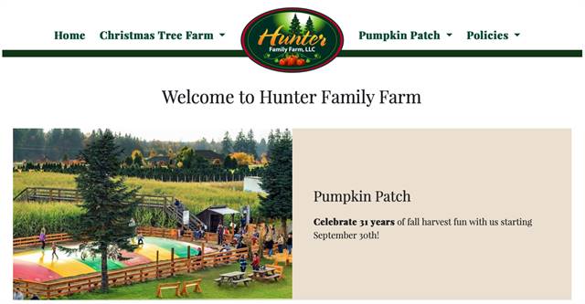Hunter Family Farm - September 30 – October 29